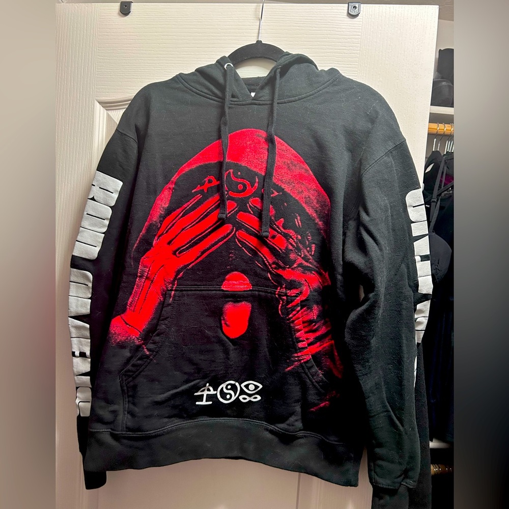 BAD OMENS Mask Hoodie sz Medium never worn, purchased on tour RARE make an offer
